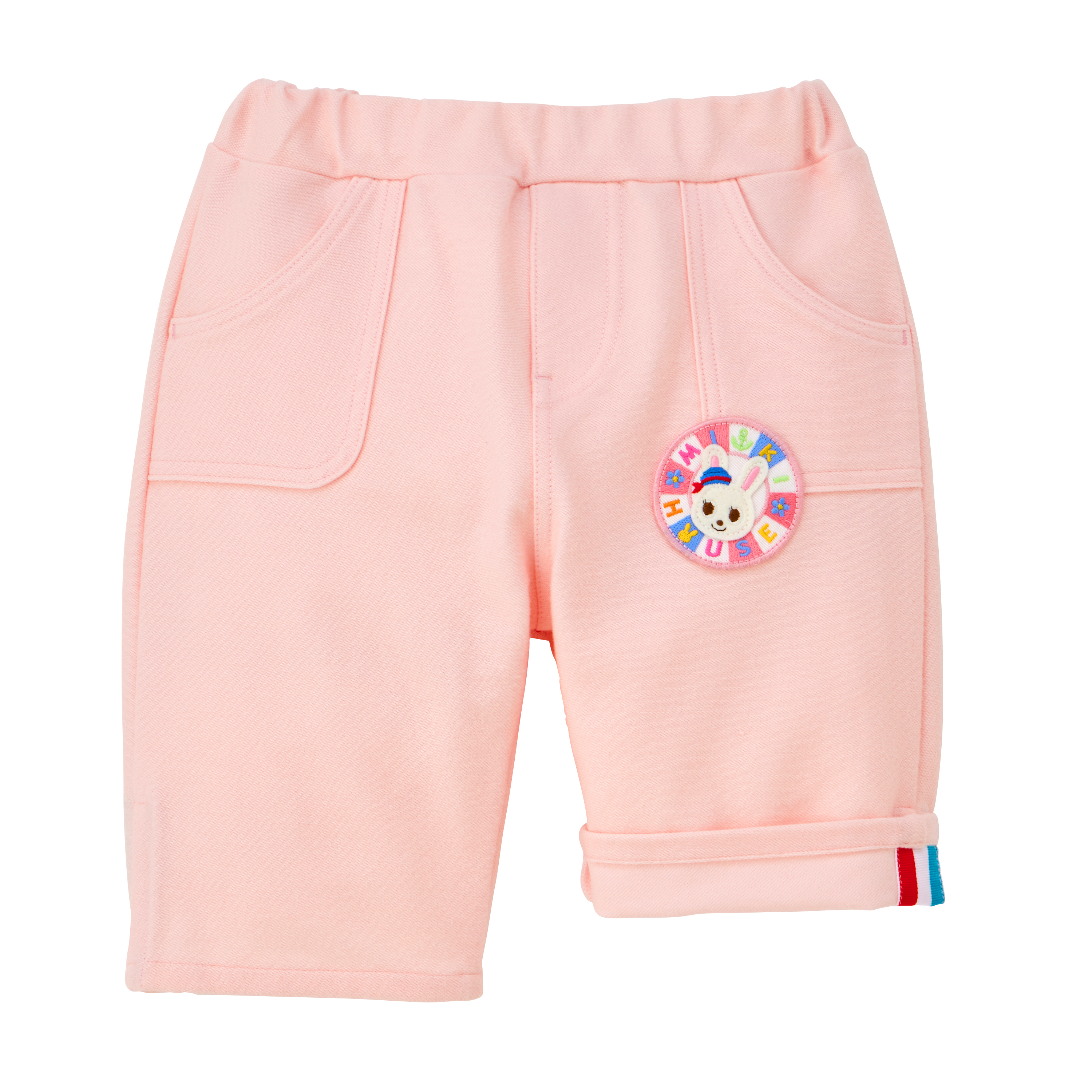 舞颯兔徽章七分褲-粉紅色