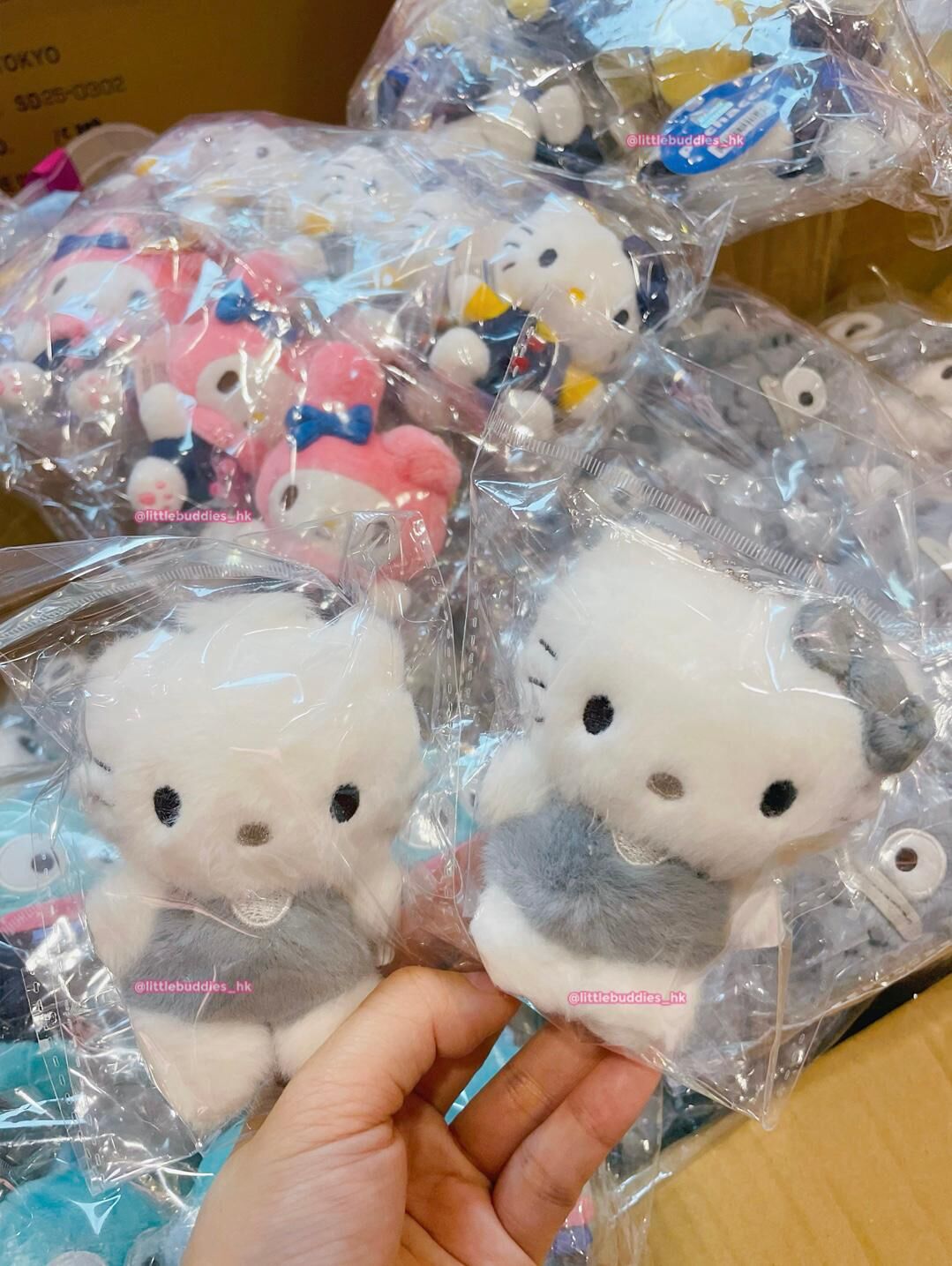 韓國限定 灰白毛絨絨系列公仔匙扣