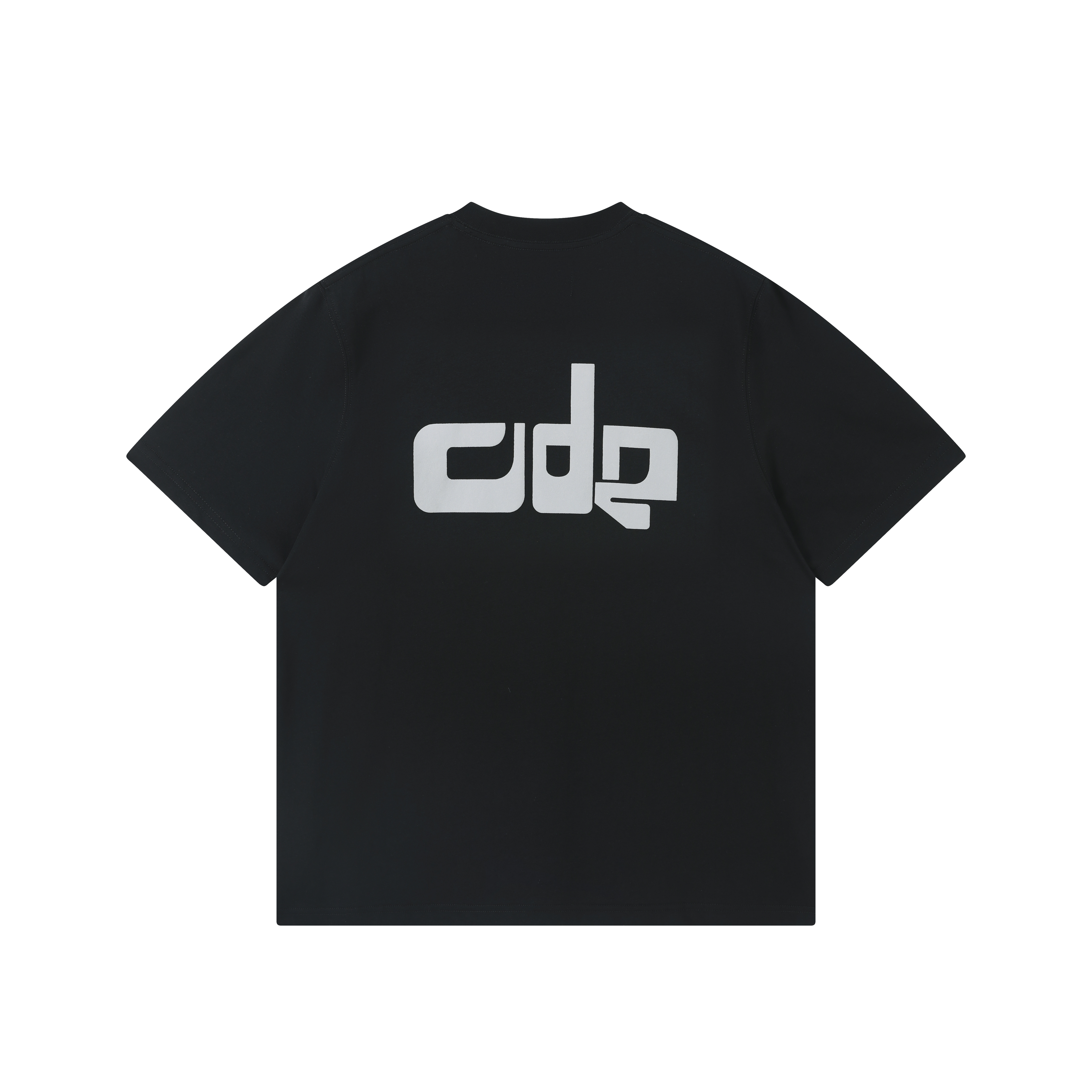ODE TEXTURE EMBROIDERY TEE - BLACK