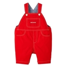 MIKI HOUSE 長款吊帶褲-紅