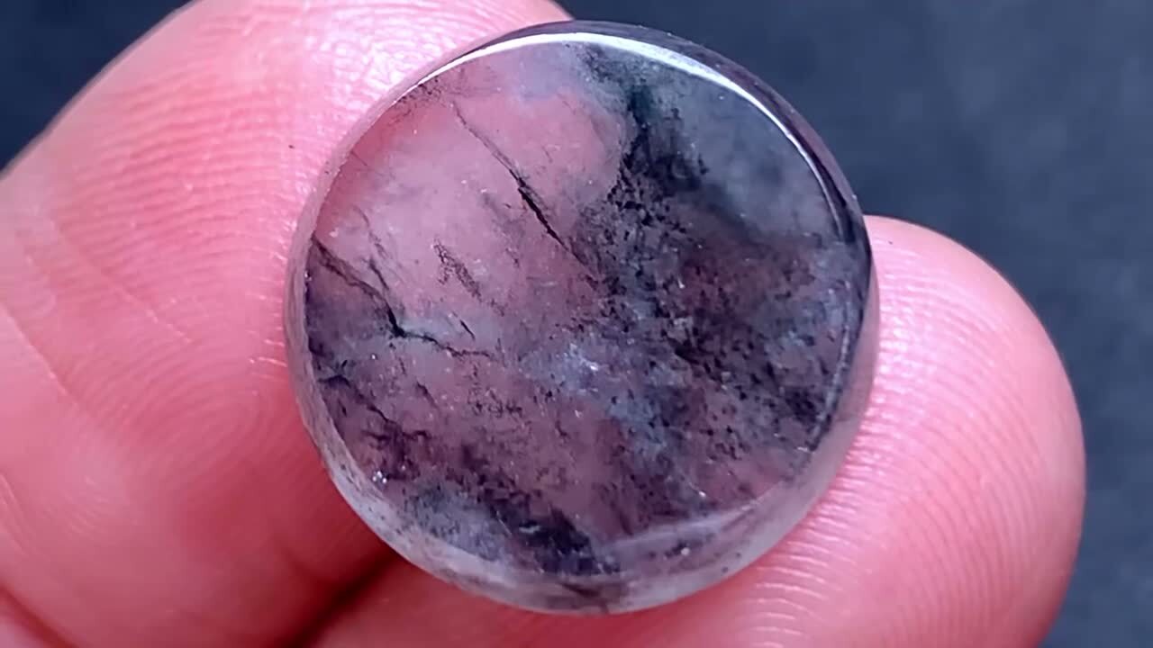 翡翠高冰烏雞圓牌 (13.7mm直徑),天然翡翠A玉, 緬甸玉, Jade, Jadeite