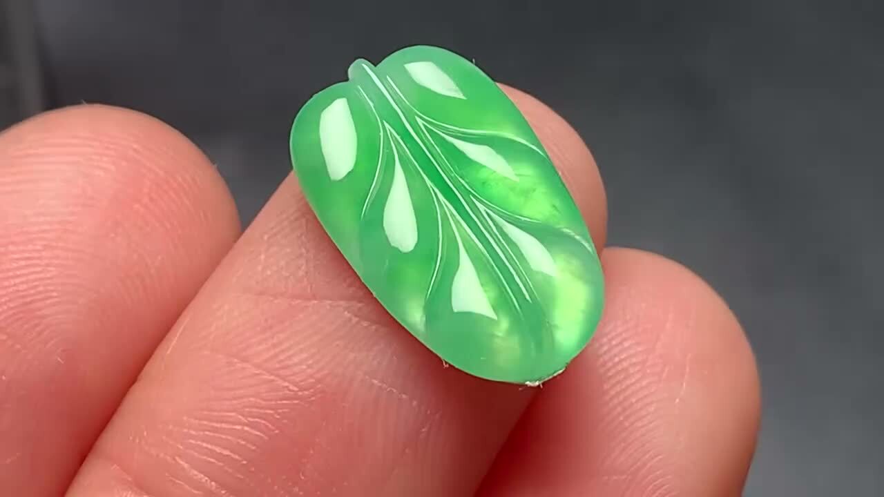 翡翠冰綠玉葉,天然翡翠A玉, 緬甸玉, Jade, Jadeite