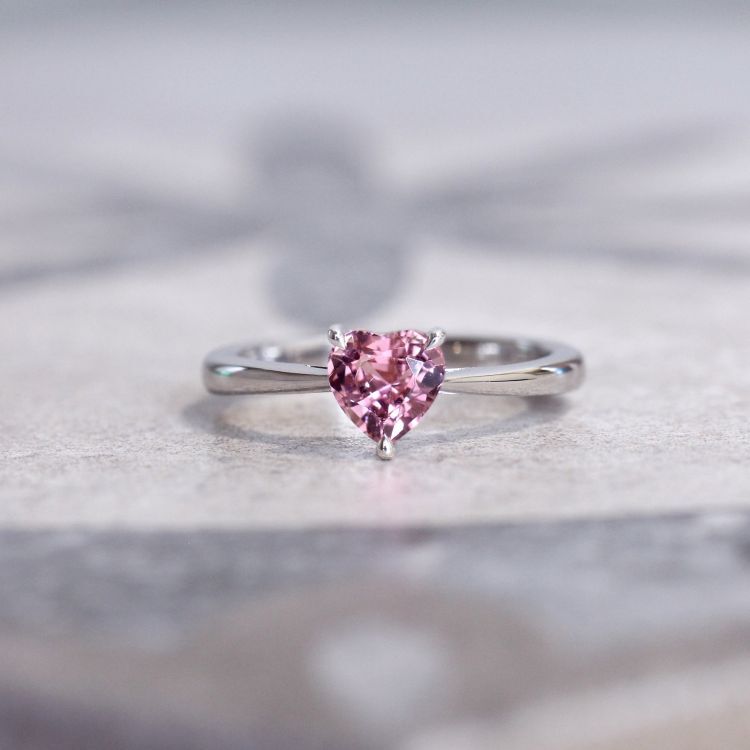 【訂製】心形碧璽925S單石戒