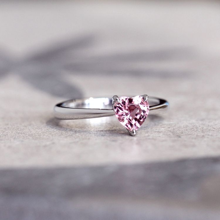 【訂製】心形碧璽925S單石戒