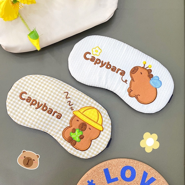 《04167》卡皮巴拉水豚君遮光眼罩