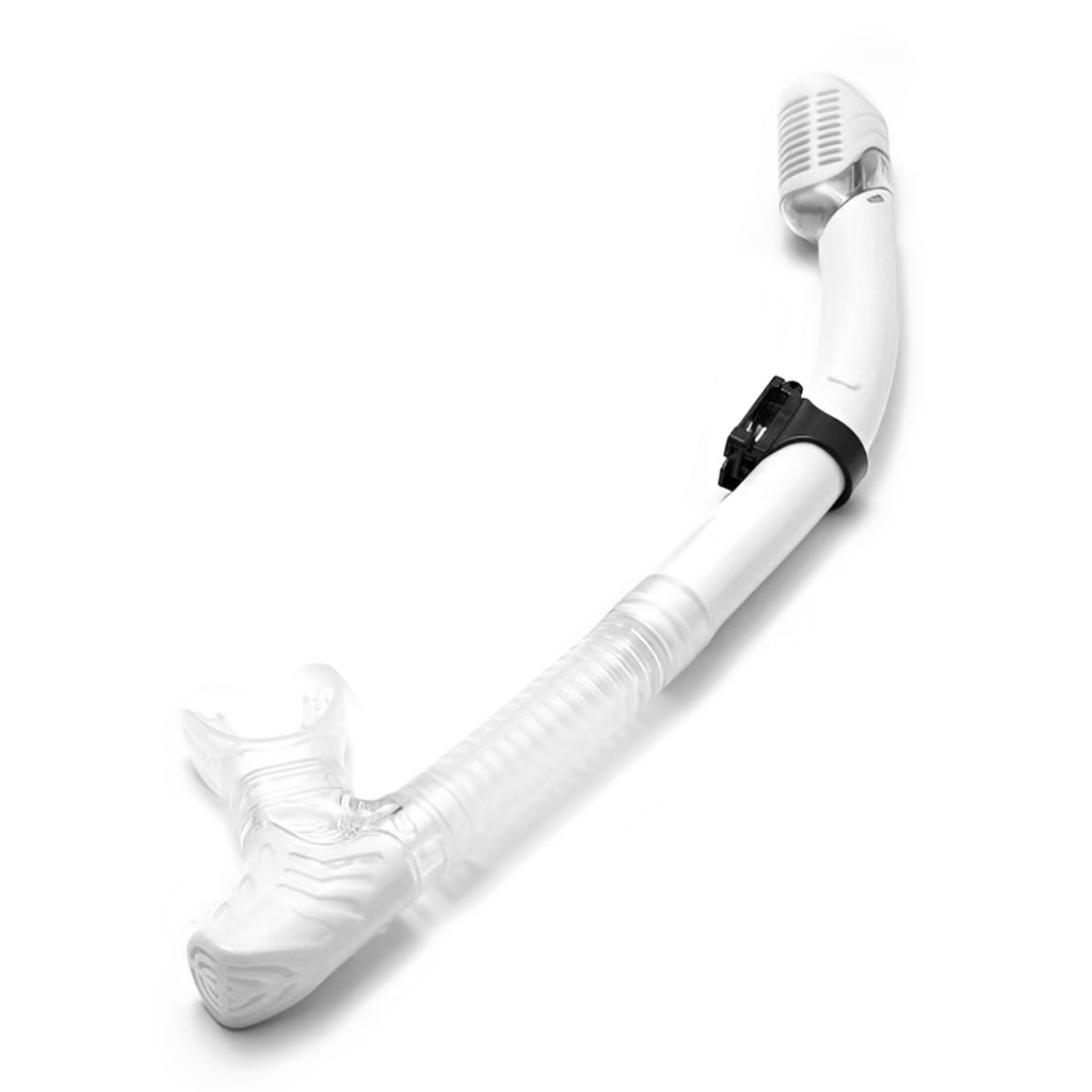 成人款全乾式浮潛呼吸管 - 白