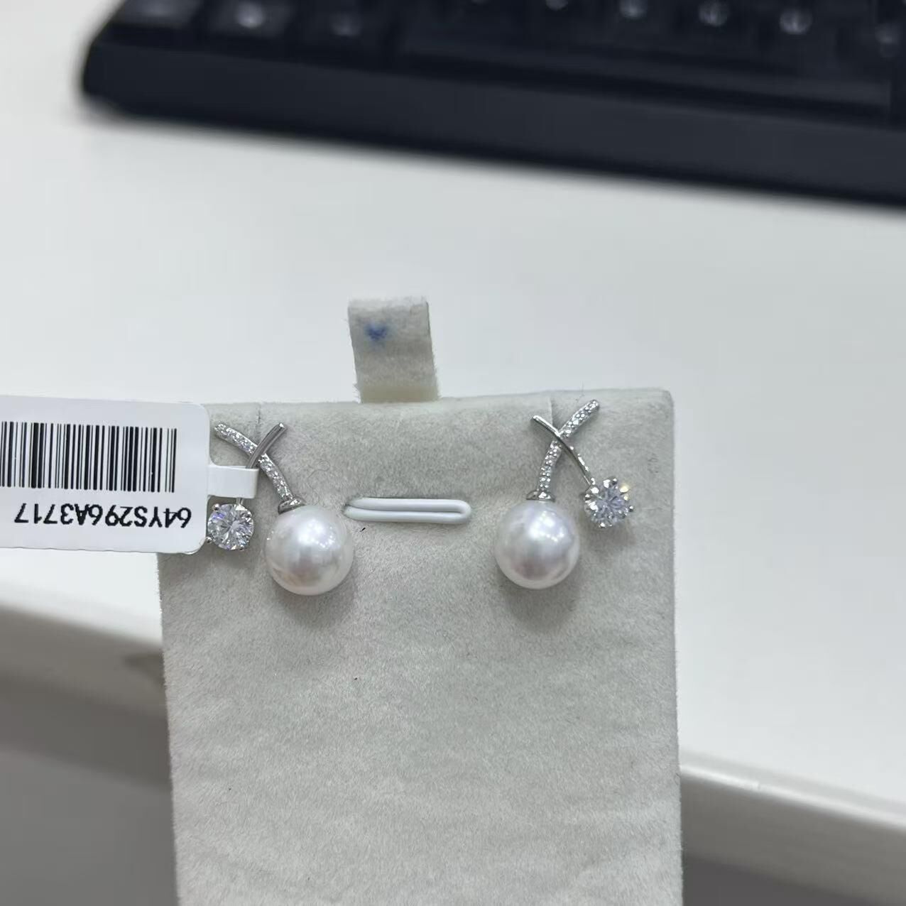 (YA17) 8-9MM天然淡水珍珠耳環 (S925)- #珍珠 #2104PE