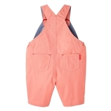 MIKI HOUSE 長款吊帶褲-鮭魚粉