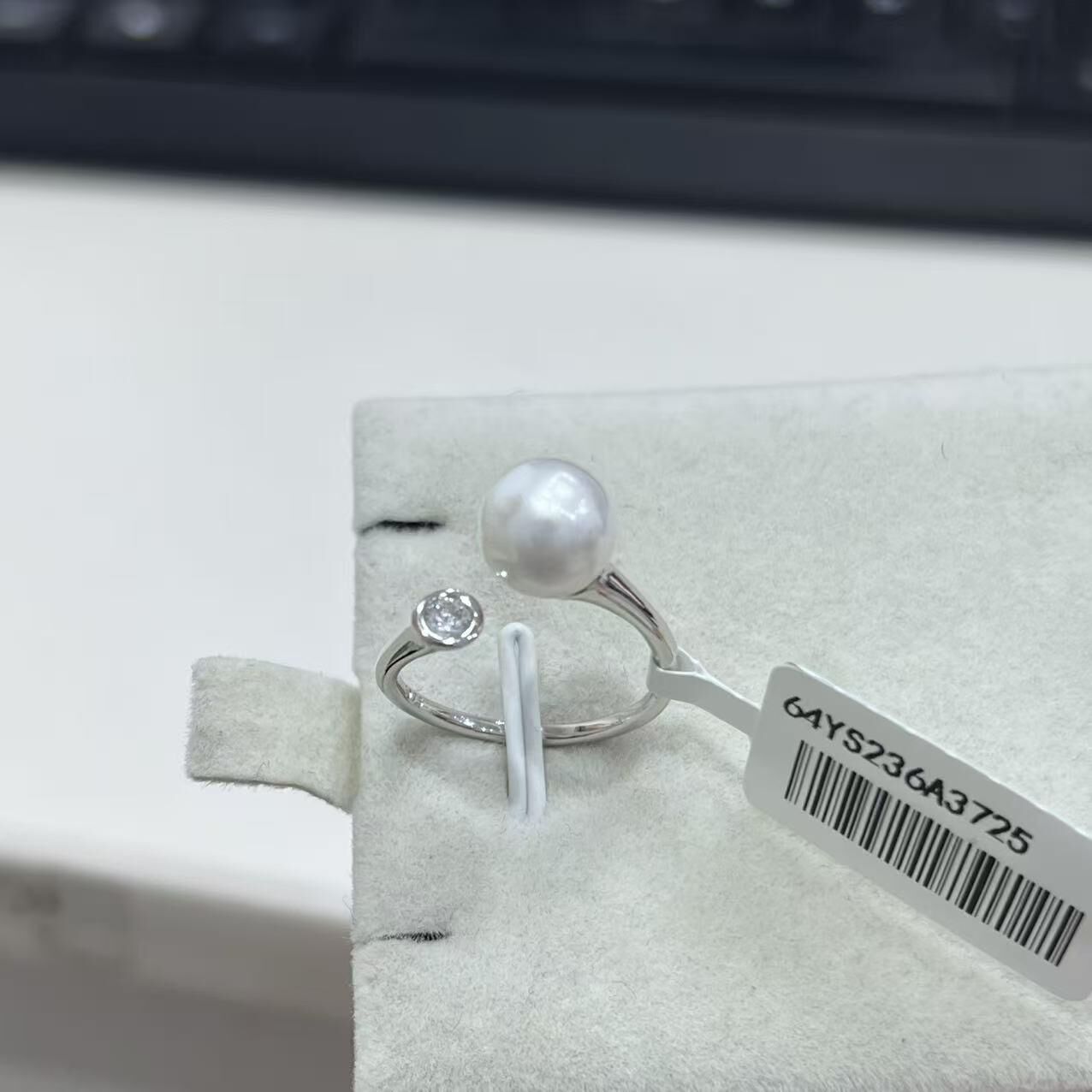 (YA19) 8-9MM天然淡水珍珠戒指 (S925)- #珍珠 #2104PE