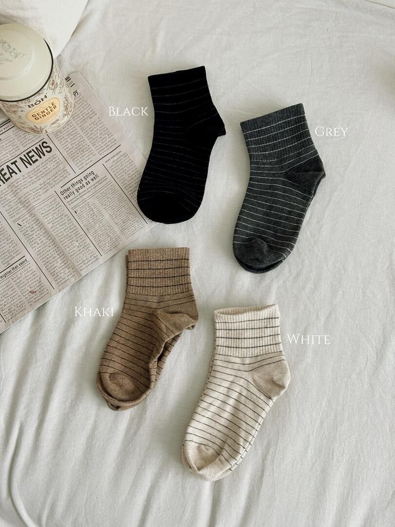 Mellow Striped Half Sock -D139