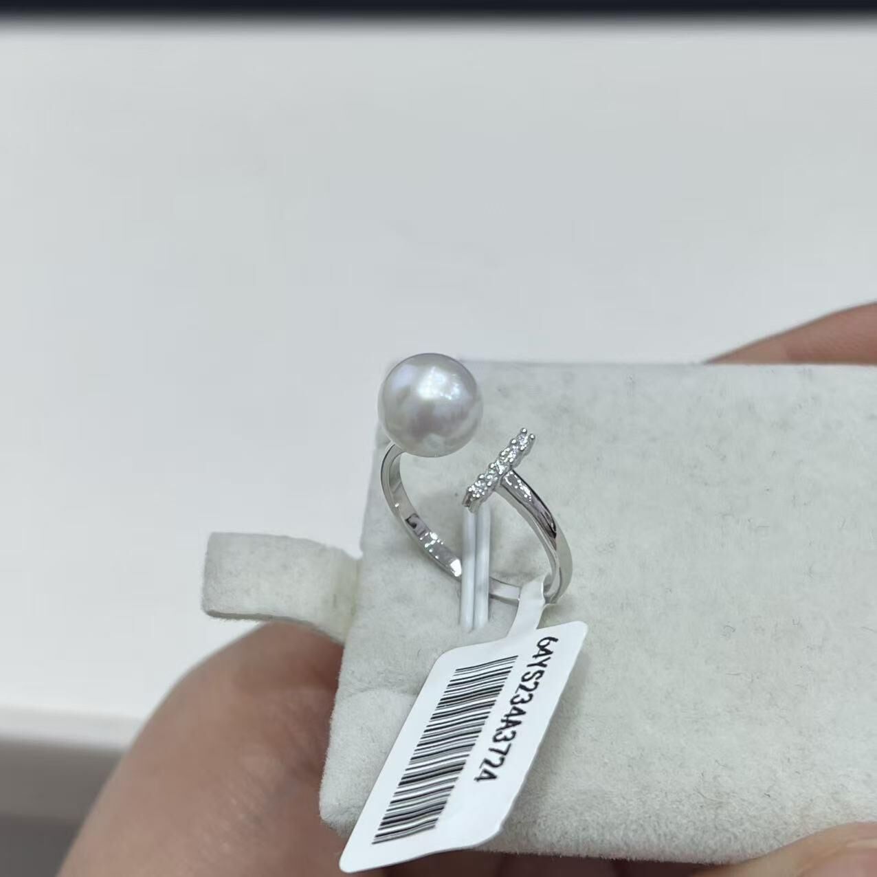 (YA20) 8-9MM天然淡水珍珠戒指 (S925)- #珍珠 #2104PE