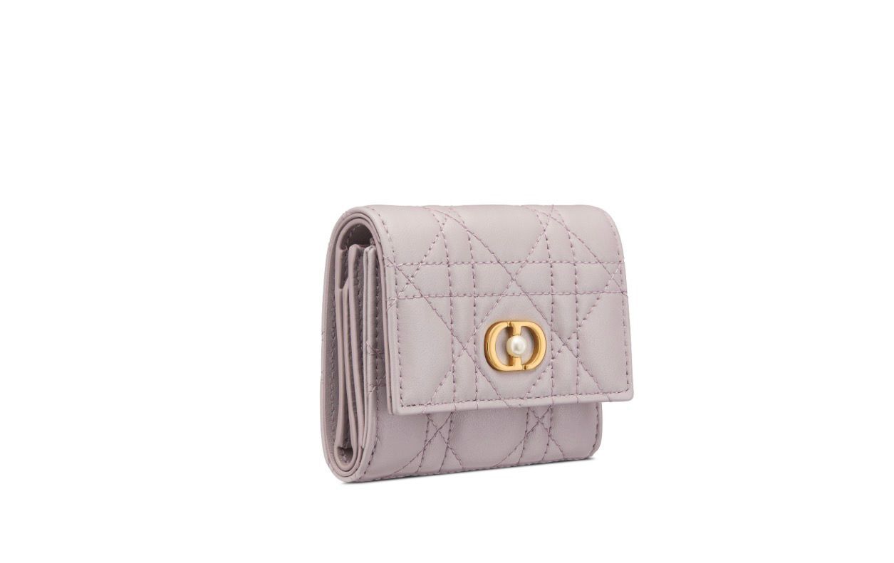 LYS01562 Dior Jolie Hibiscus 珍珠銀包 - 丁香紫