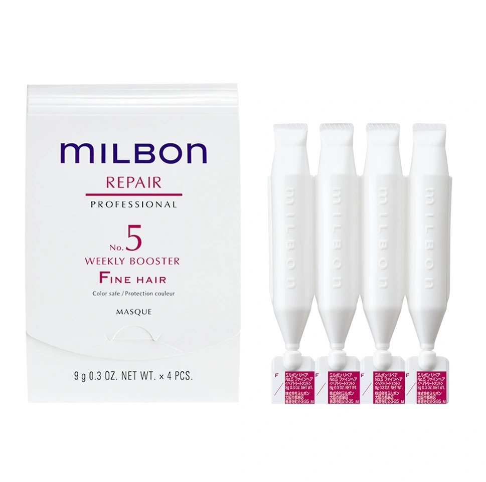 Milbon Repair No.5 Weekly Booster Masque (Fine Hair) 9g x4