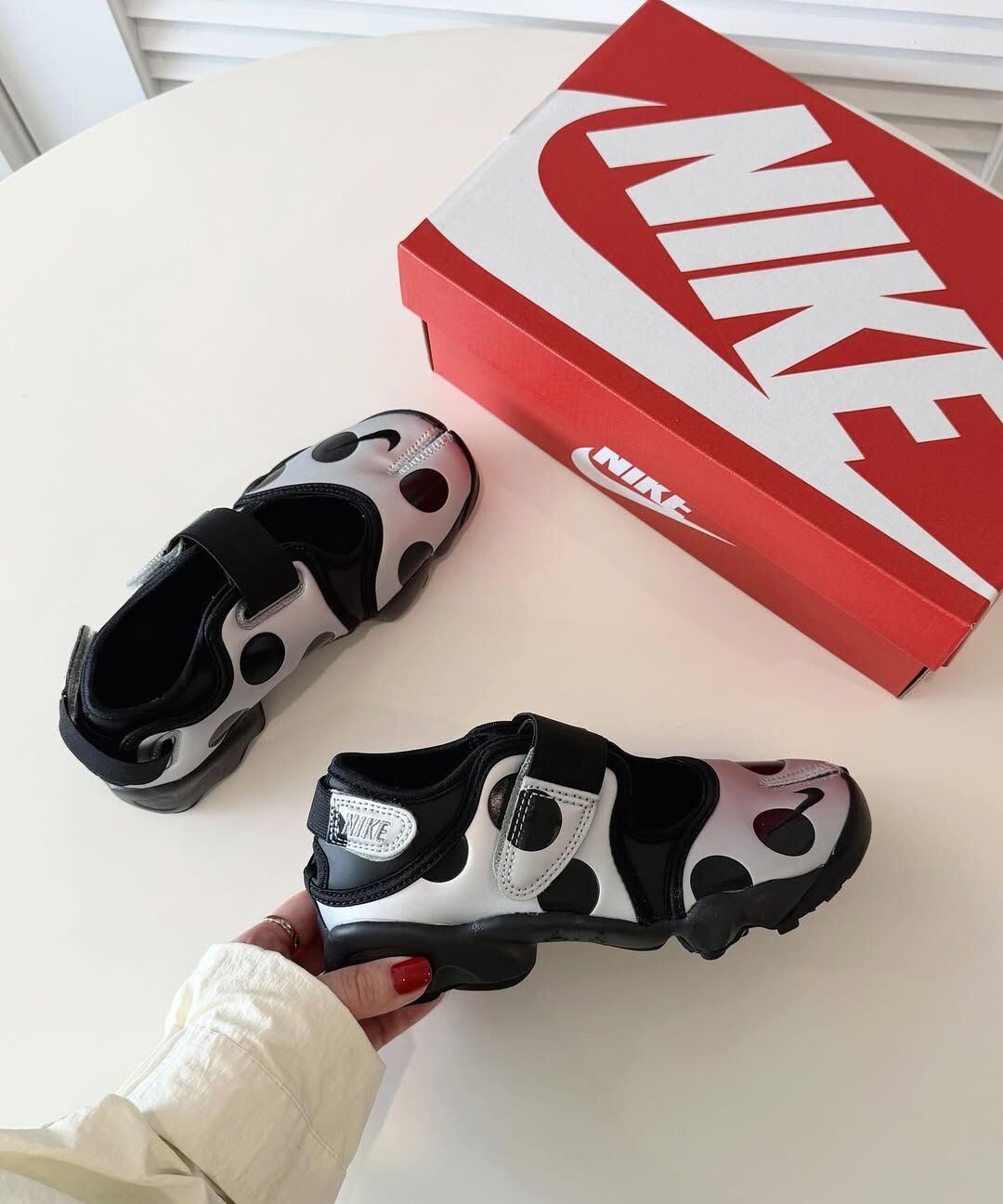 Nike Air Rift 日本限定 圓點 銀黑 銀色 瑪莉珍 花邊 忍者鞋 IR1226-001