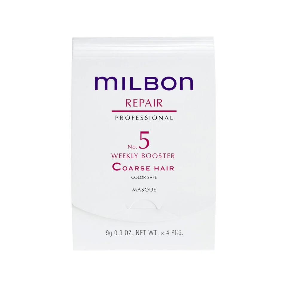 Milbon Repair No.5 Weekly Booster Masque (Coarse Hair) 9g x 4