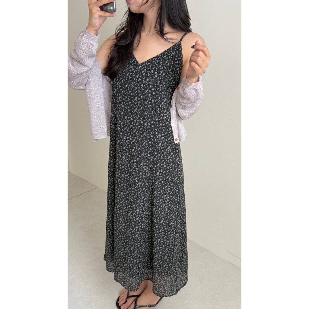 【imfine】和仙女歐膩的午茶長版碎花洋 #5262