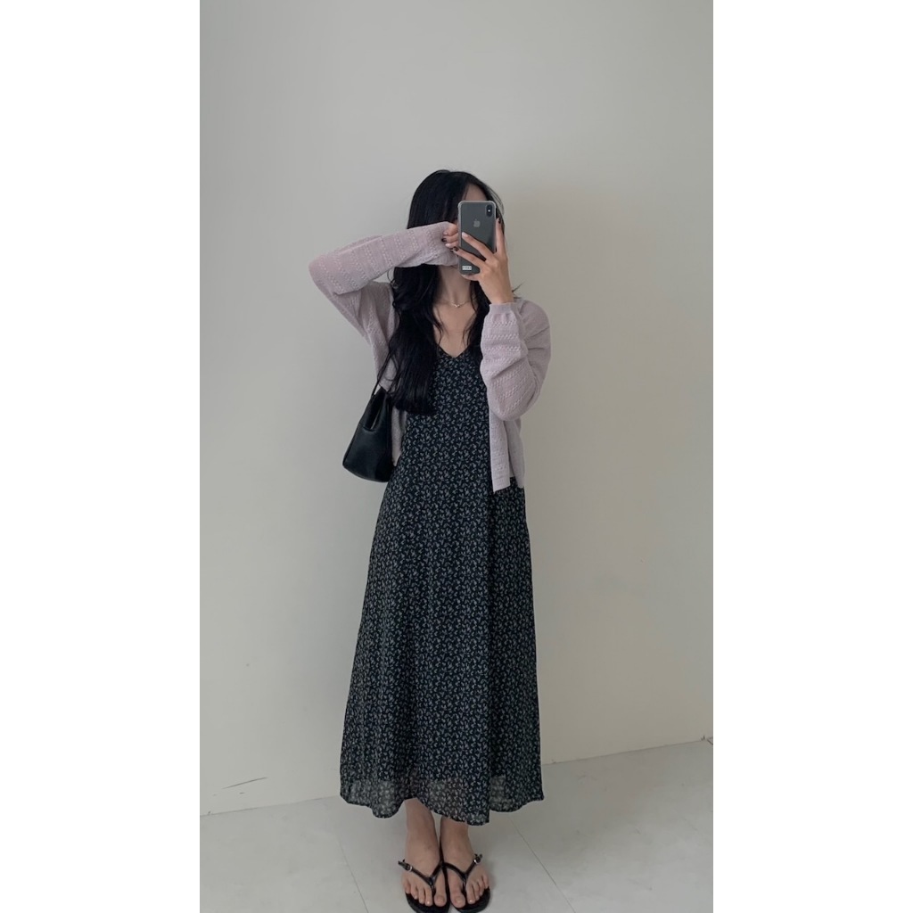 【imfine】和仙女歐膩的午茶長版碎花洋 #5262
