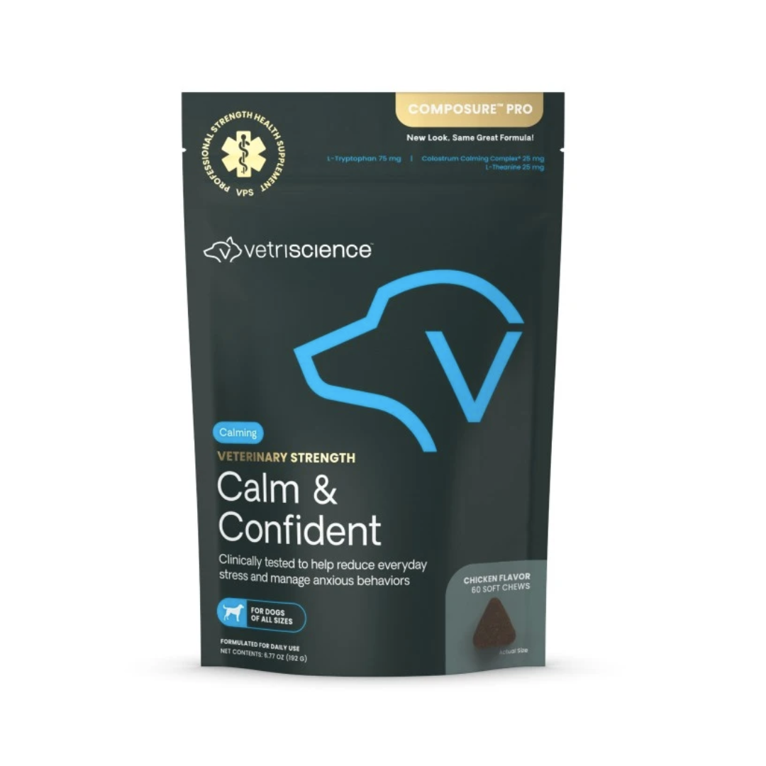VetriScience -Veterinary Strength Calm & Confident for Dogs 60 Bites-Sized Chews
