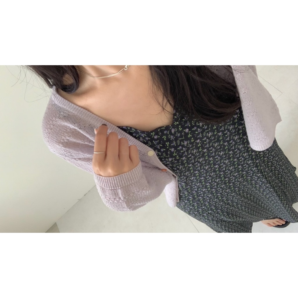 【imfine】最襯膚色的嫩紫開釦罩衫 #7650