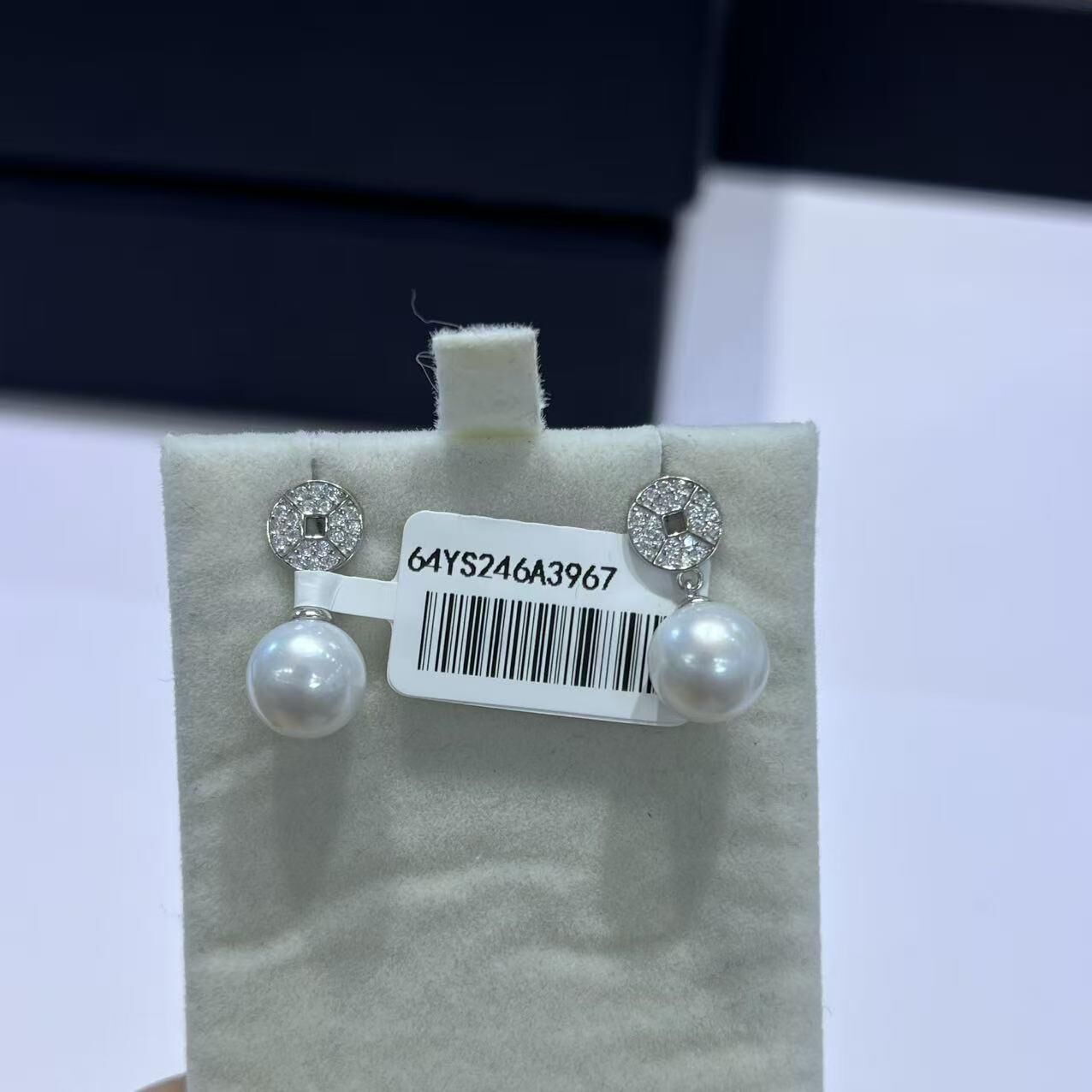 (YA35) 8-9MM天然淡水珍珠耳環 (S925)- #珍珠 #2104PE