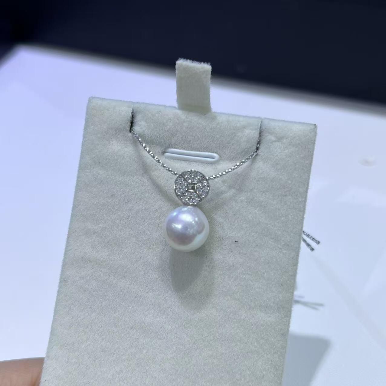 (YA36) 10-11MM天然淡水珍珠吊墜 (送S925銀鏈)- #珍珠 #2104PE