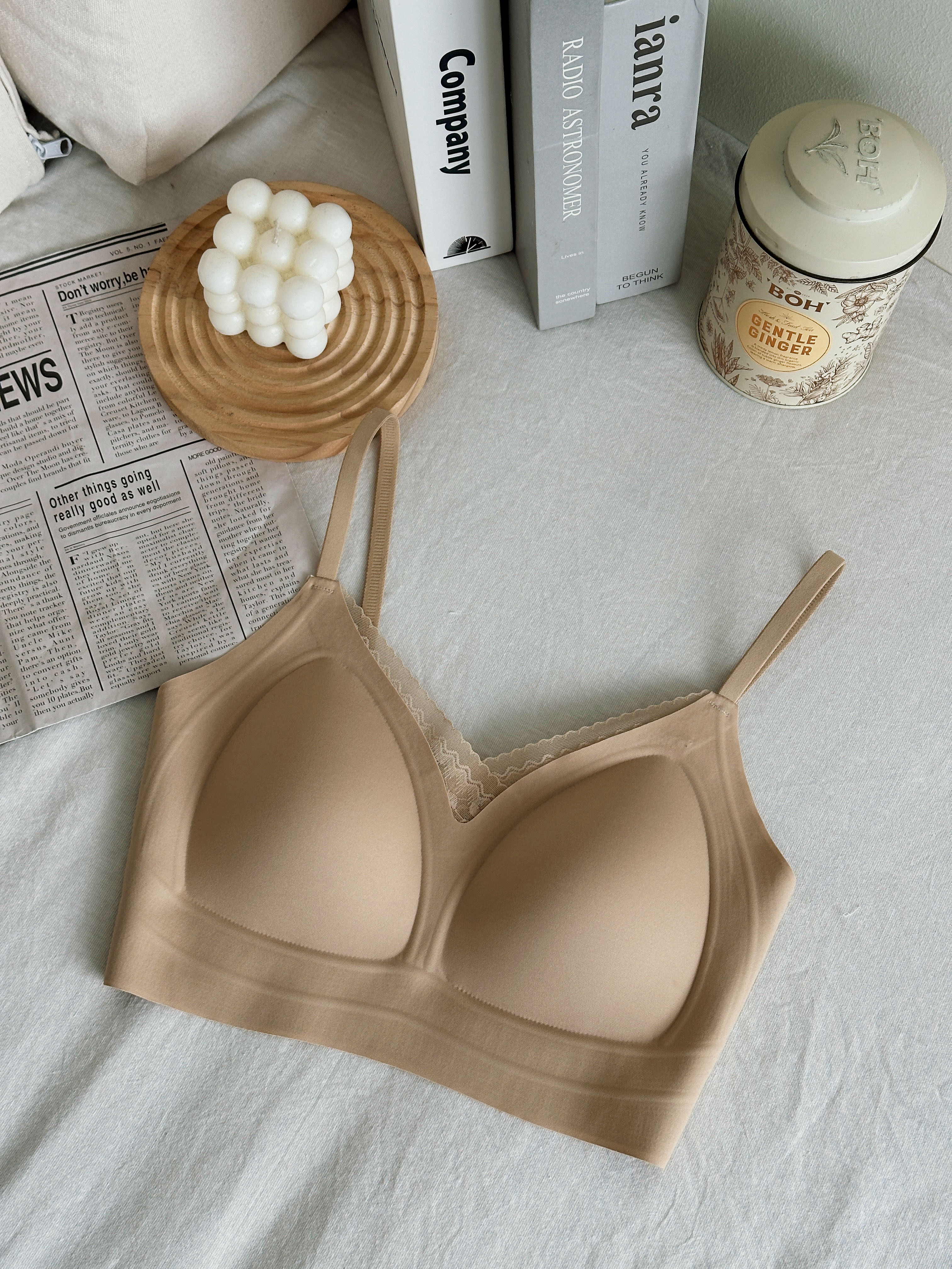 Klaria Lace Wireless Bra Nude  -BR25NUD