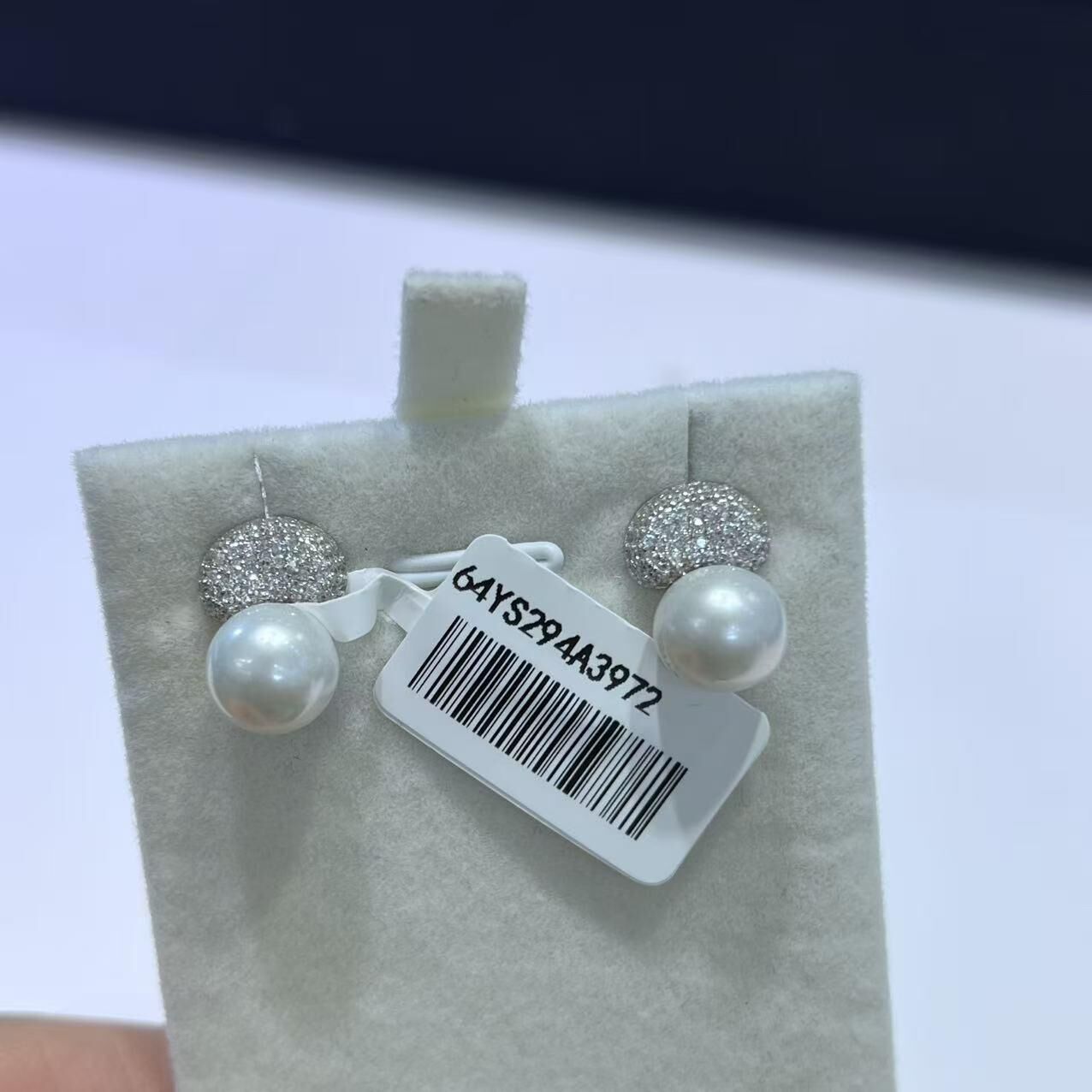 (YA37) 8-9MM天然淡水珍珠耳環 (S925)- #珍珠 #2104PE