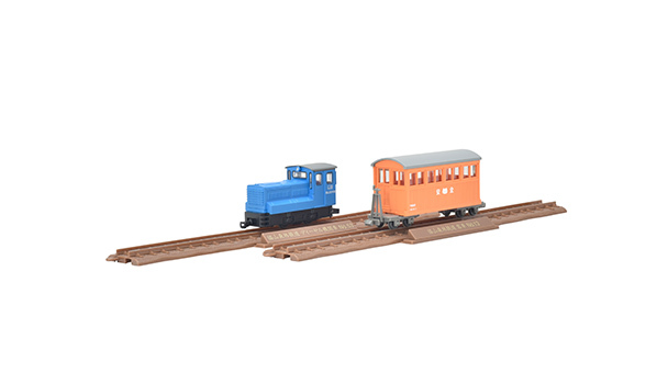 Tomytec 327554 Railway Series HOe Maoshan Forest Railway Diesel Locomotive (Blue) + Passenger Car Two Cars 2 Cars Group D