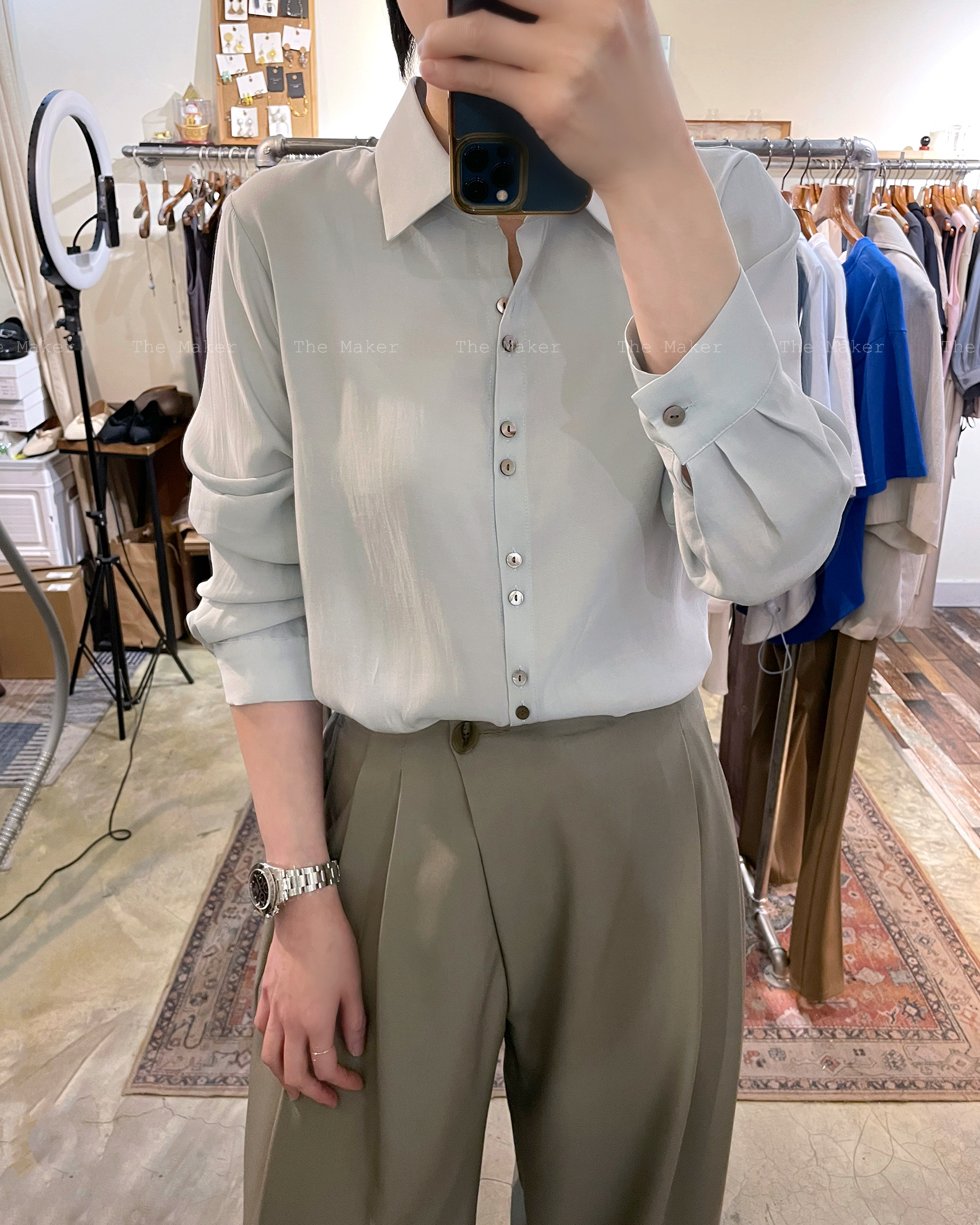 ✨ 絲質高貴緞光裇衫 ✨