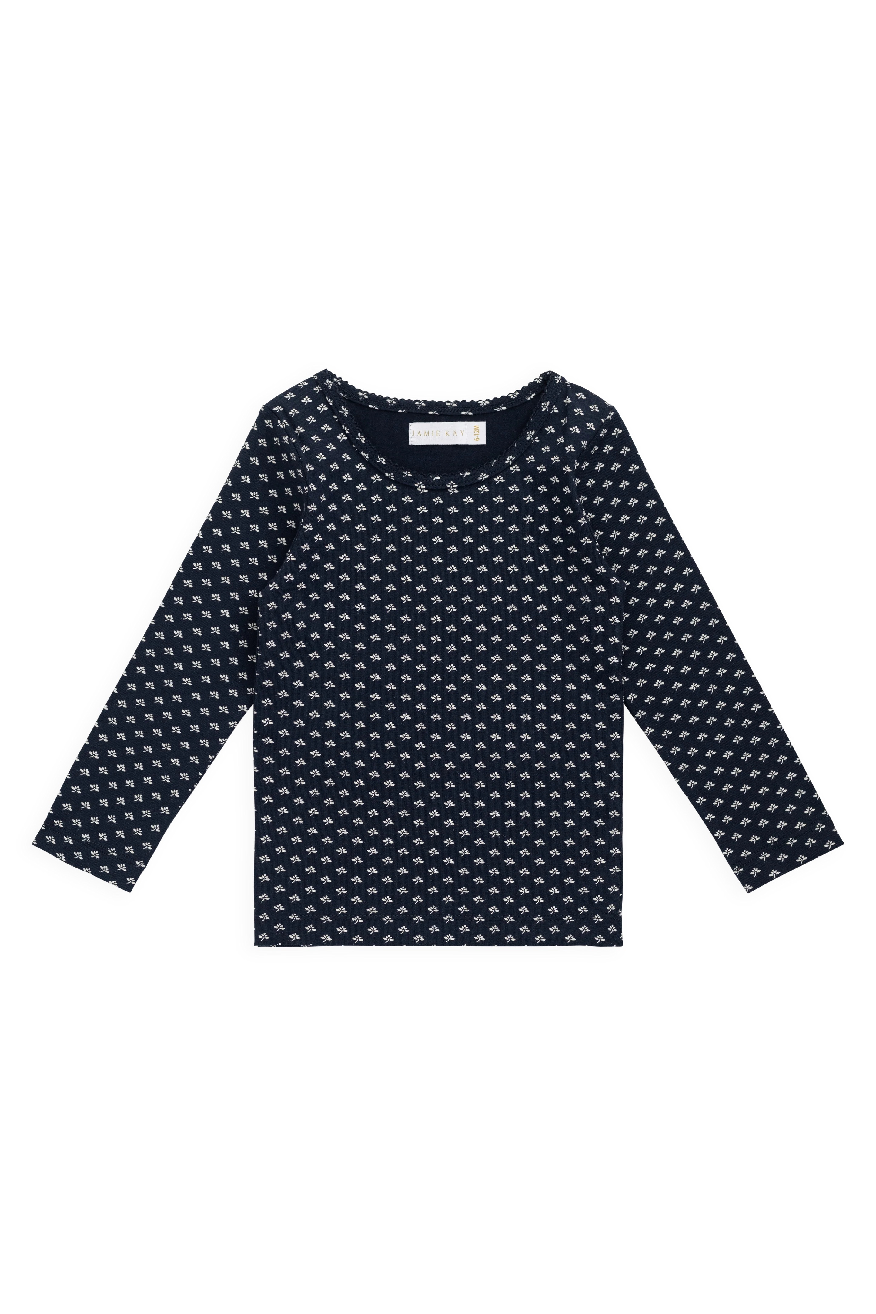 【預購】JAMIE KAY - Organic Cotton Long Sleeve Top - （Lisa Petite Indigo）