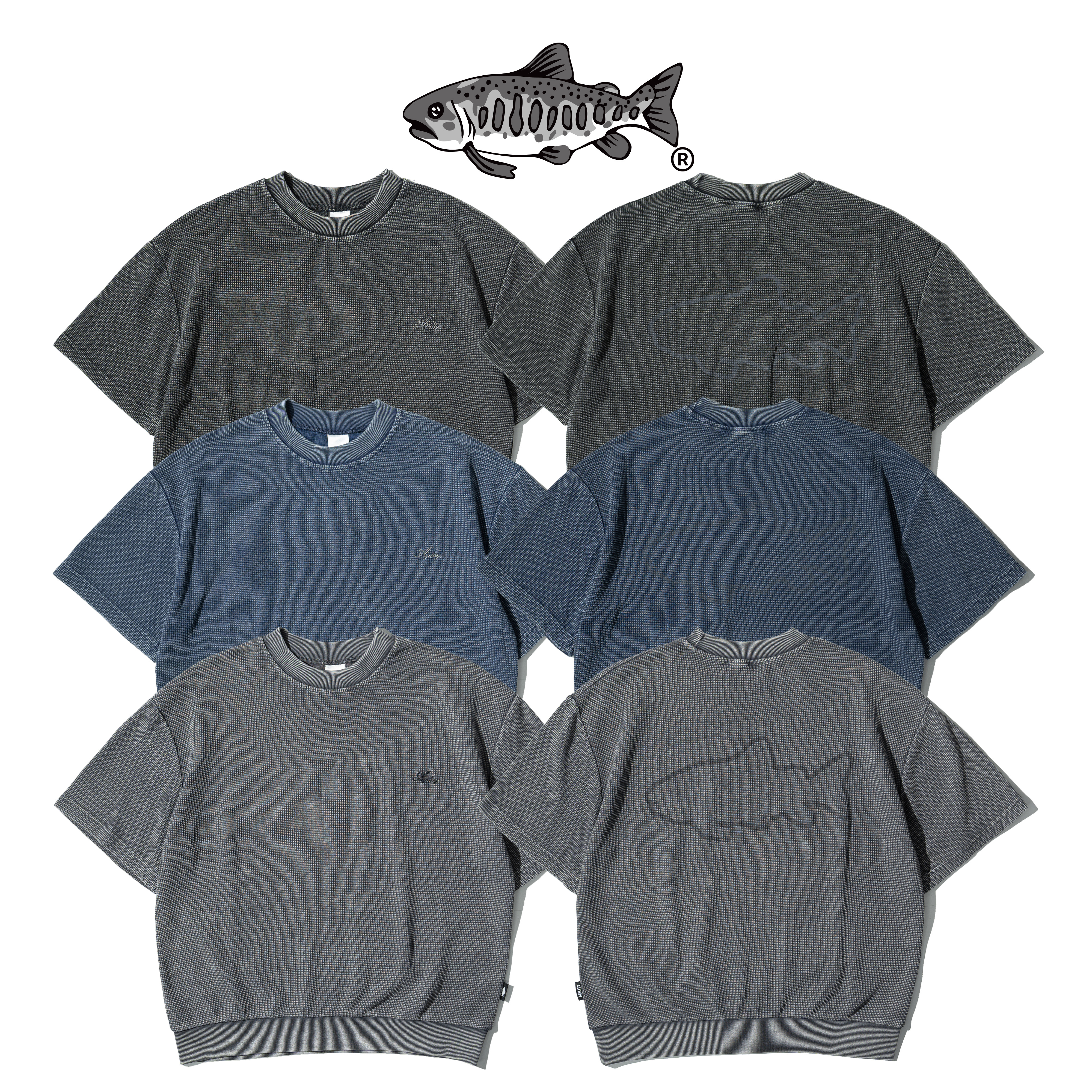 AGILITY Washed Waffle Tee 水洗華夫格 刺繡短Tee [WF6]