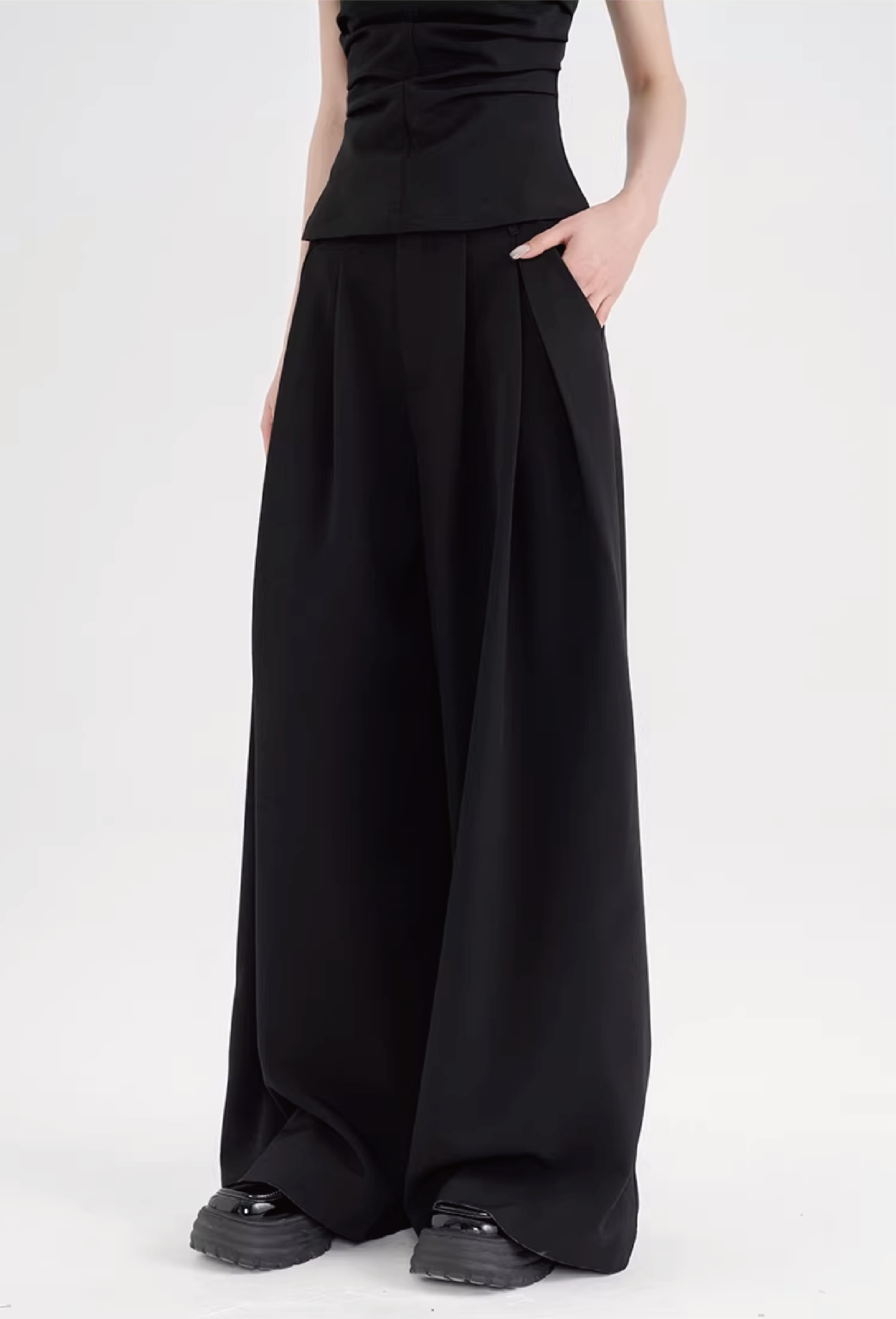 SIMPLEACTION 百搭高級垂墜感西裝褲