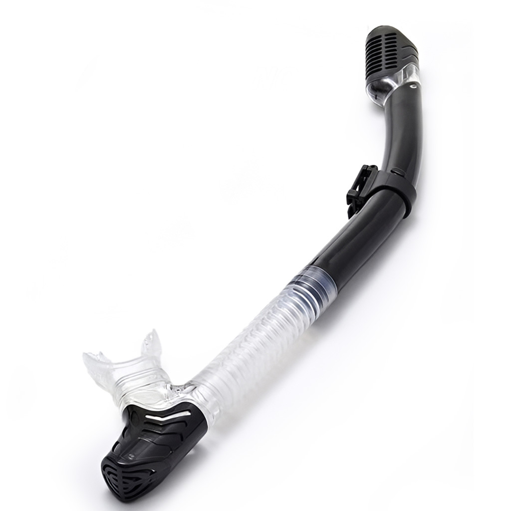 成人款全乾式浮潛呼吸管 - 黑