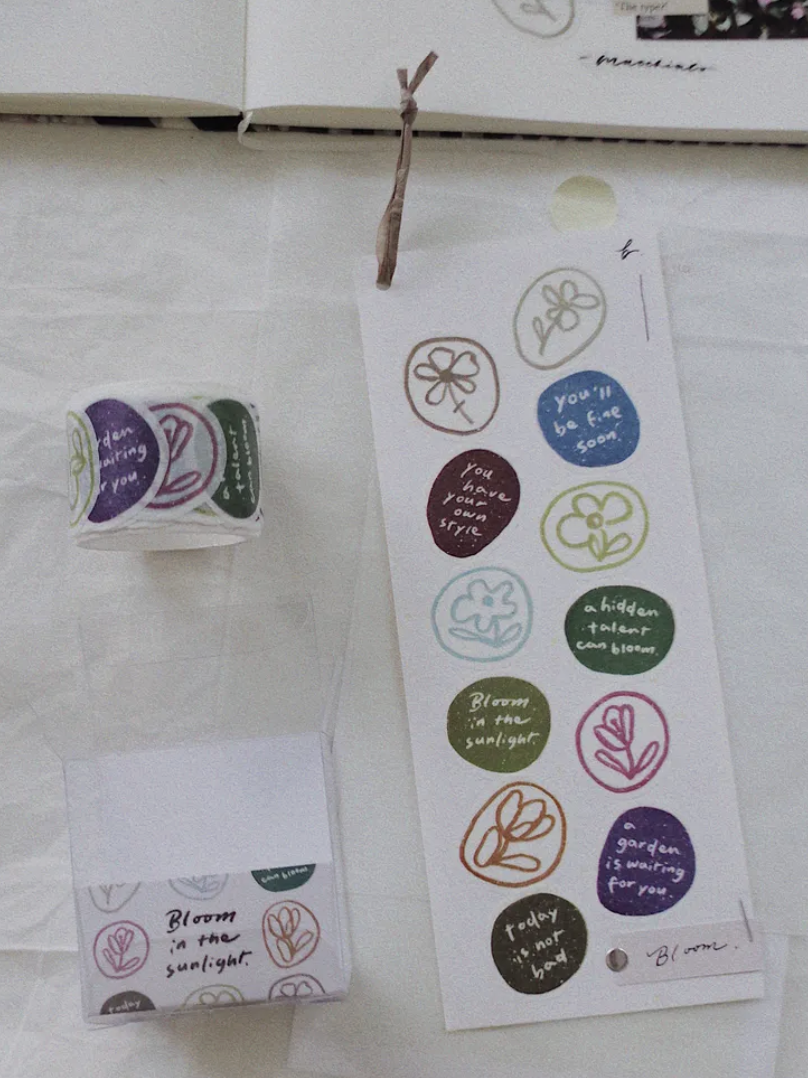 茄子先生｜Bloom Bloom 造型貼紙卷