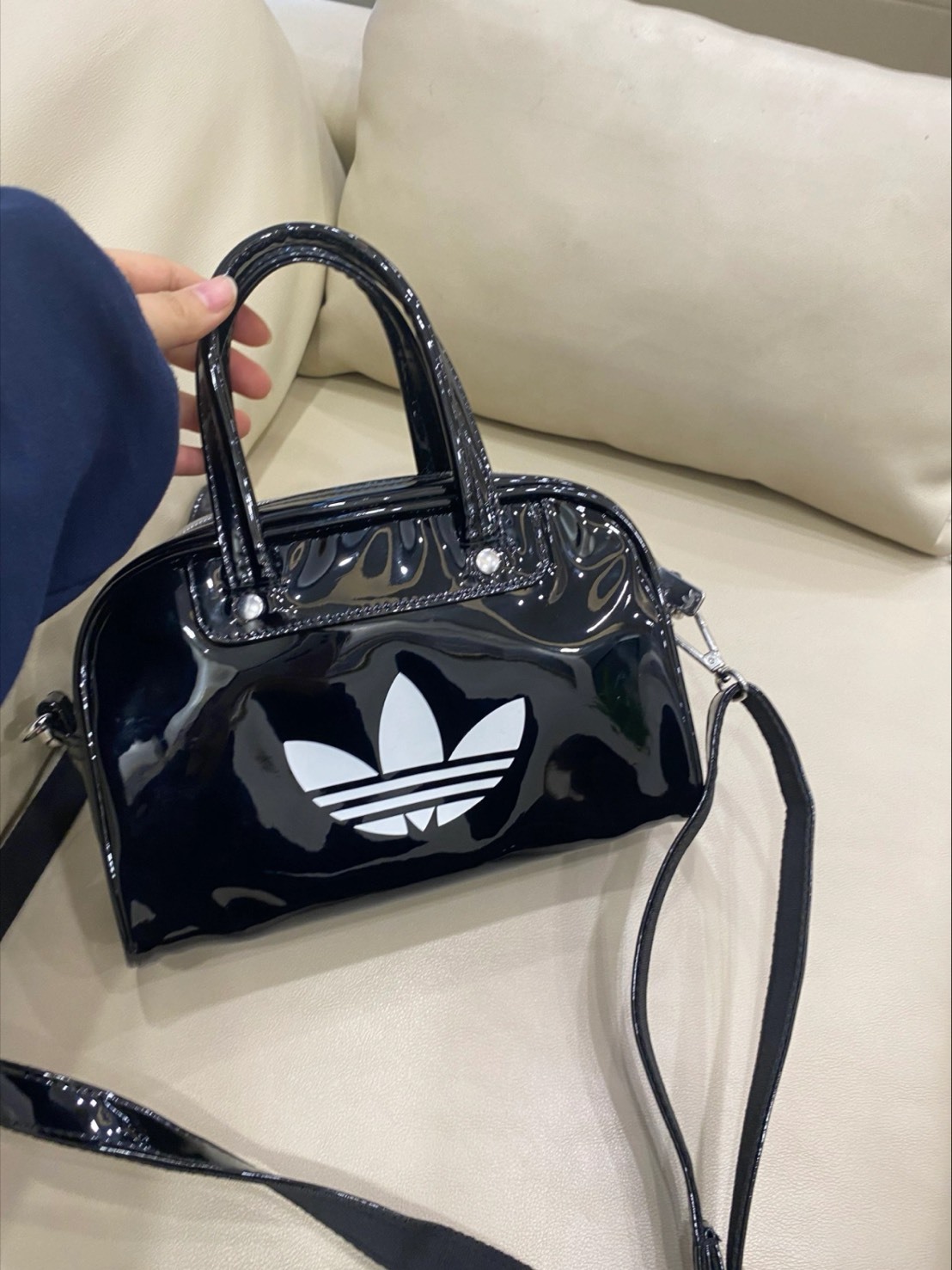 ADIDAS 新款 漆皮 迷你 保齡球包