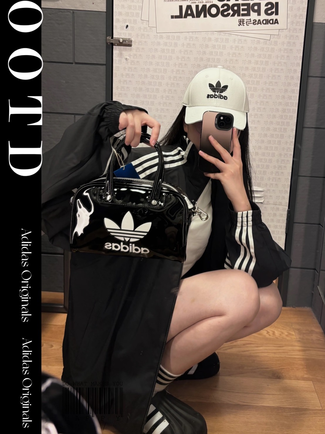 ADIDAS 新款 漆皮 迷你 保齡球包