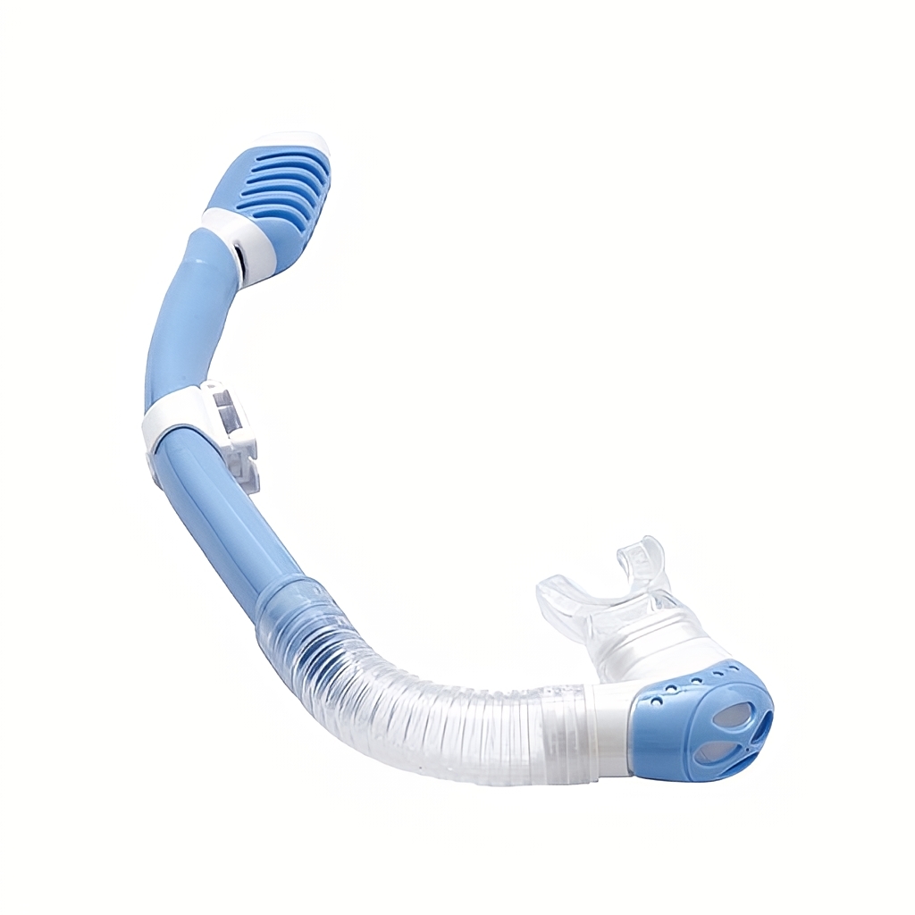 兒童款全乾式浮潛呼吸管 - 淺藍