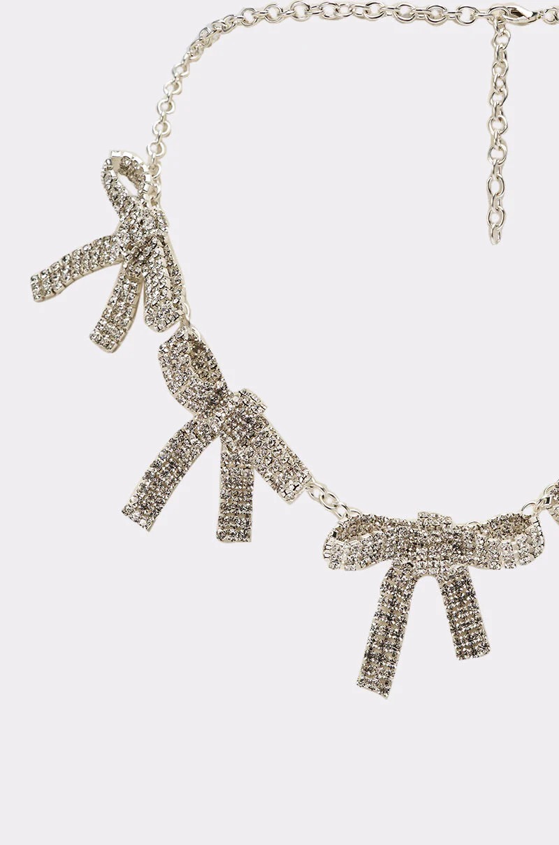 Lux Bow水鑽蝴蝶結短項鍊