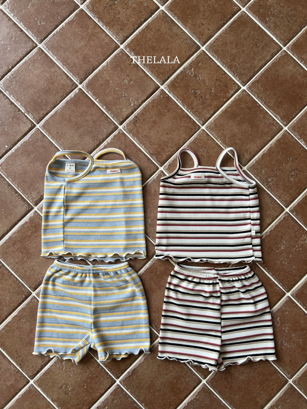正韓夏lalla 小童吊帶捲捲套裝