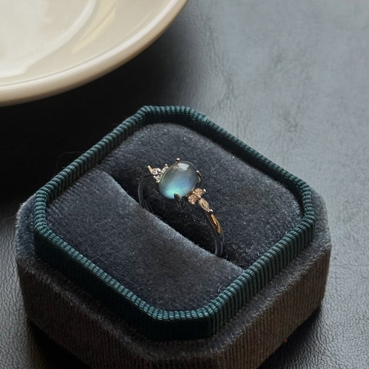 [原石] 海藍寶 水晶戒指