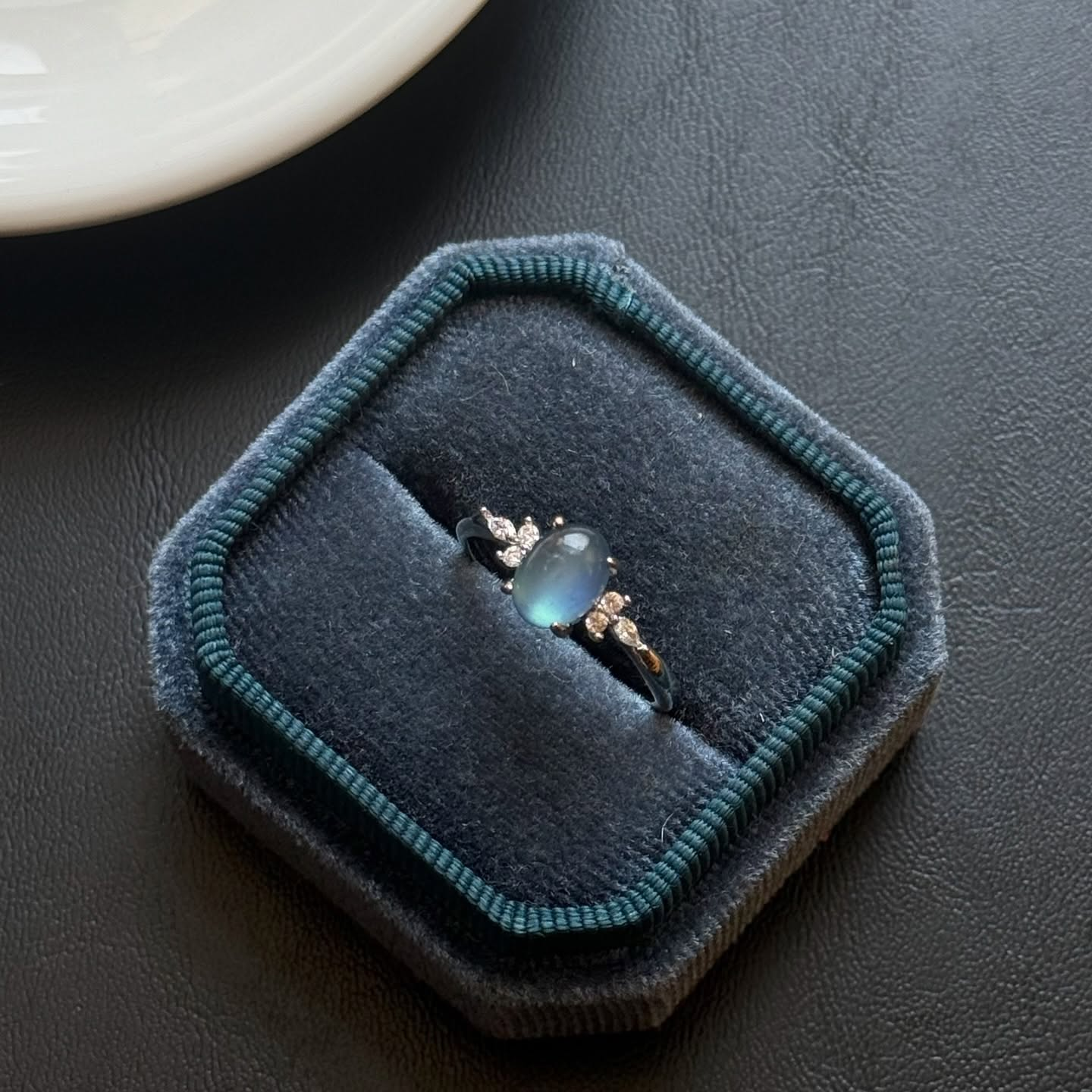 [原石] 海藍寶 水晶戒指