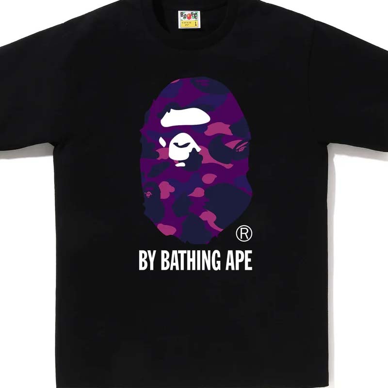 BAPE Color Camo By Bathing Ape Tee 紫迷彩 猿人 短袖 黑色 1M30110020-BE [台灣現貨]