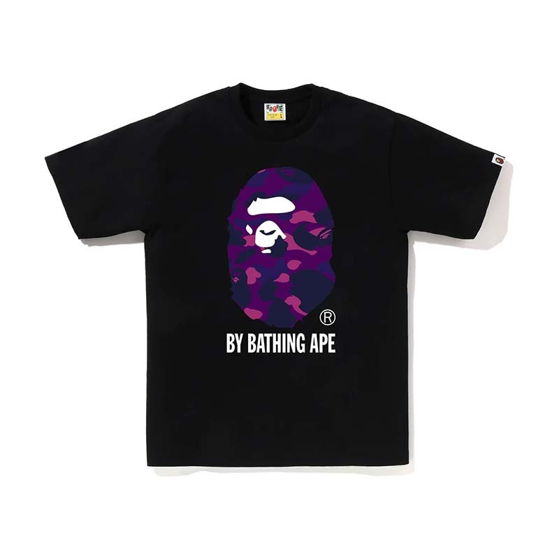 BAPE Color Camo By Bathing Ape Tee 紫迷彩 猿人 短袖 黑色 1M30110020-BE [台灣現貨]