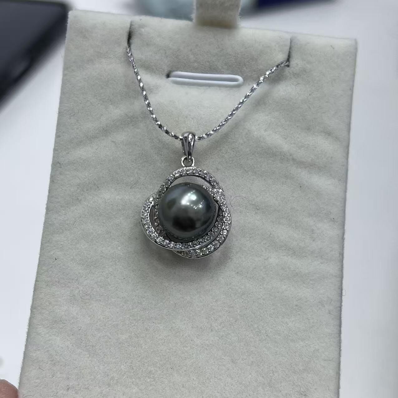 (YA59) 9-10MM天然海水大溪地珍珠吊墜 (送S925銀鏈)- #珍珠 #2104PE