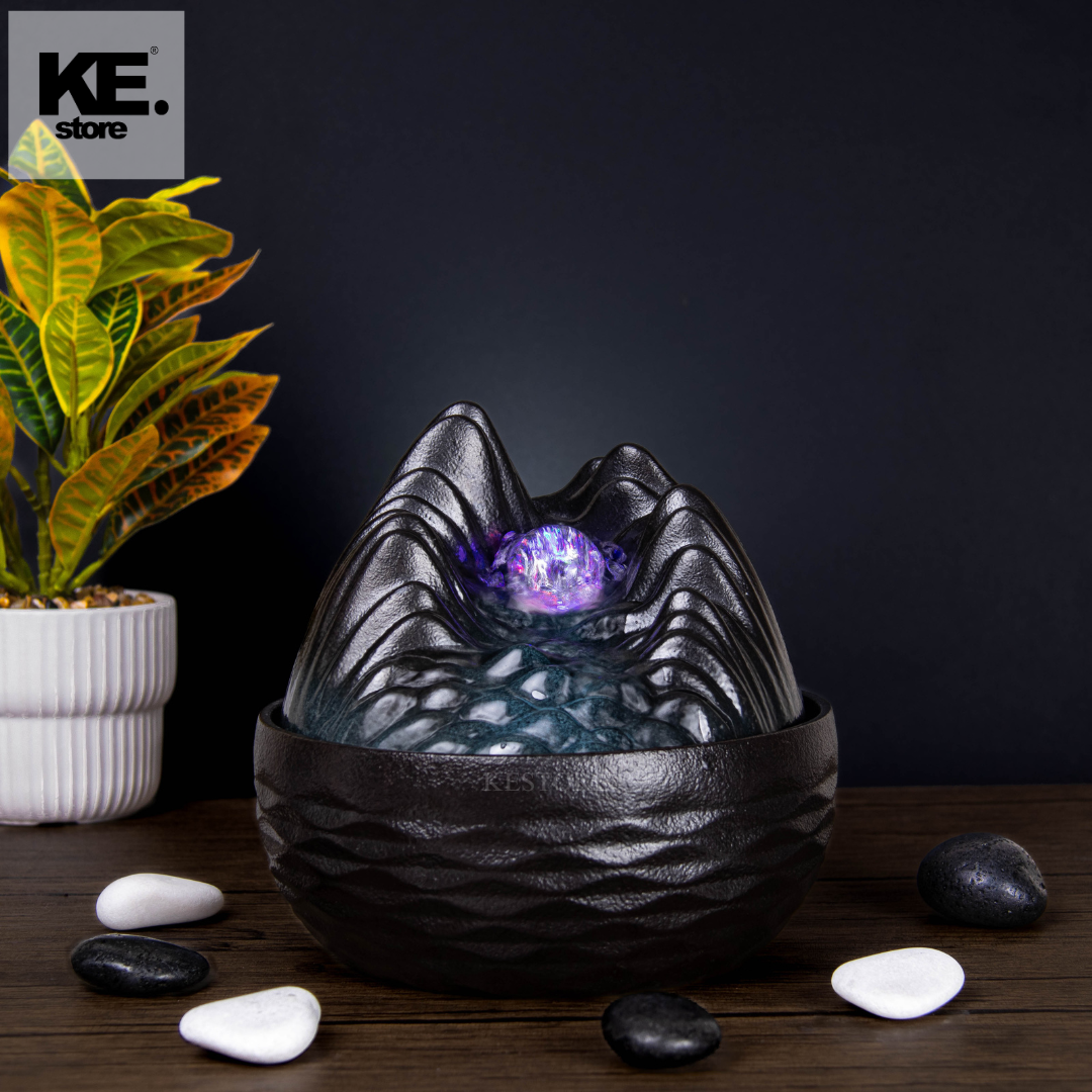 Obsidian Apex Ceramic Fountain