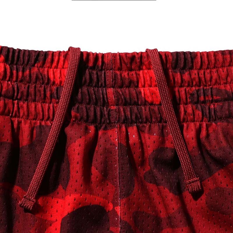 BAPE Color Camo Wide Fit Basketball Shorts 紅迷彩 猿人 短褲 球褲 紅色 1I30153019-RD [台灣現貨]
