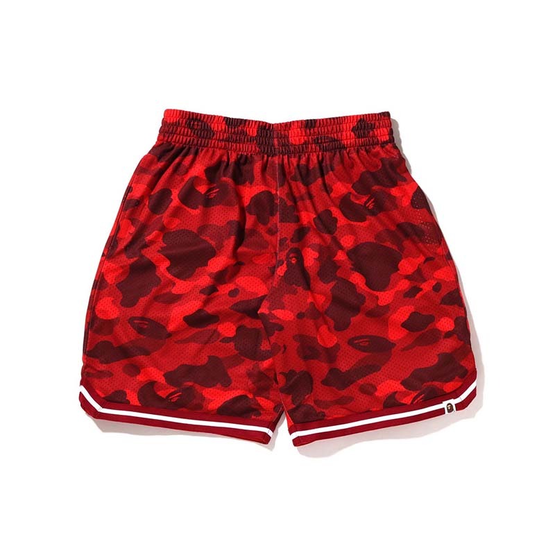 BAPE Color Camo Wide Fit Basketball Shorts 紅迷彩 猿人 短褲 球褲 紅色 1I30153019-RD [台灣現貨]