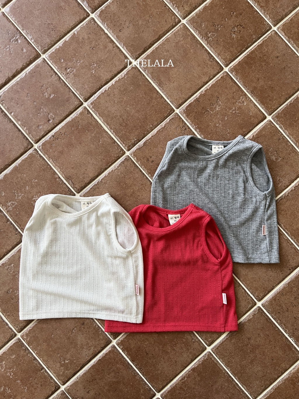 正韓夏lalla 小童三色透氣無袖背心
