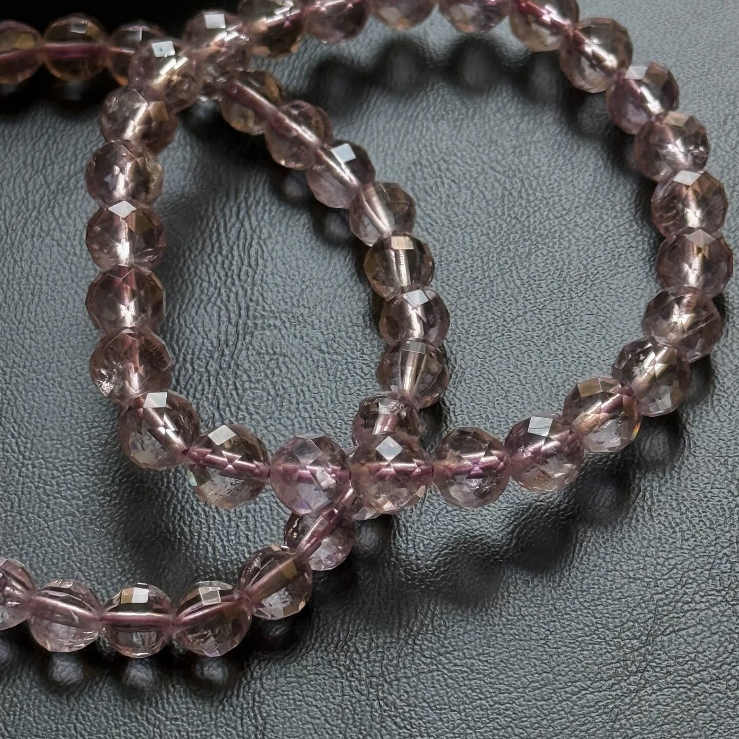 [原石] 紫水晶 鑽切水晶手串