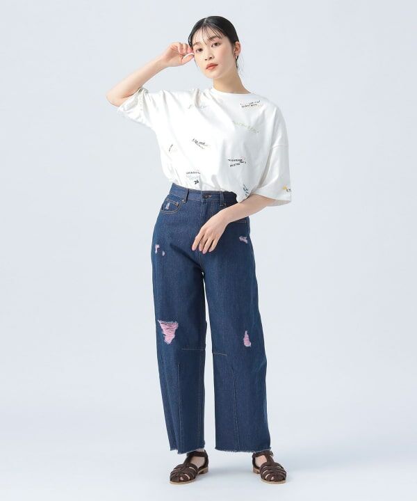 260416 BEAMS HEART 隨機logo刺繡TEE